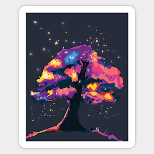 Tree Fantasy Illustration Sticker